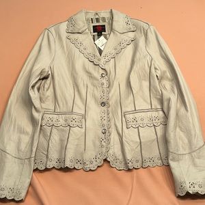 New GALLERY Lamb Leather Jacket. Size M.